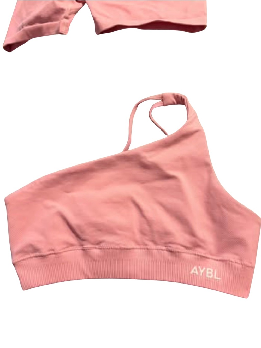 AYBL Sugar Pink One-Shoulder Sports Bra